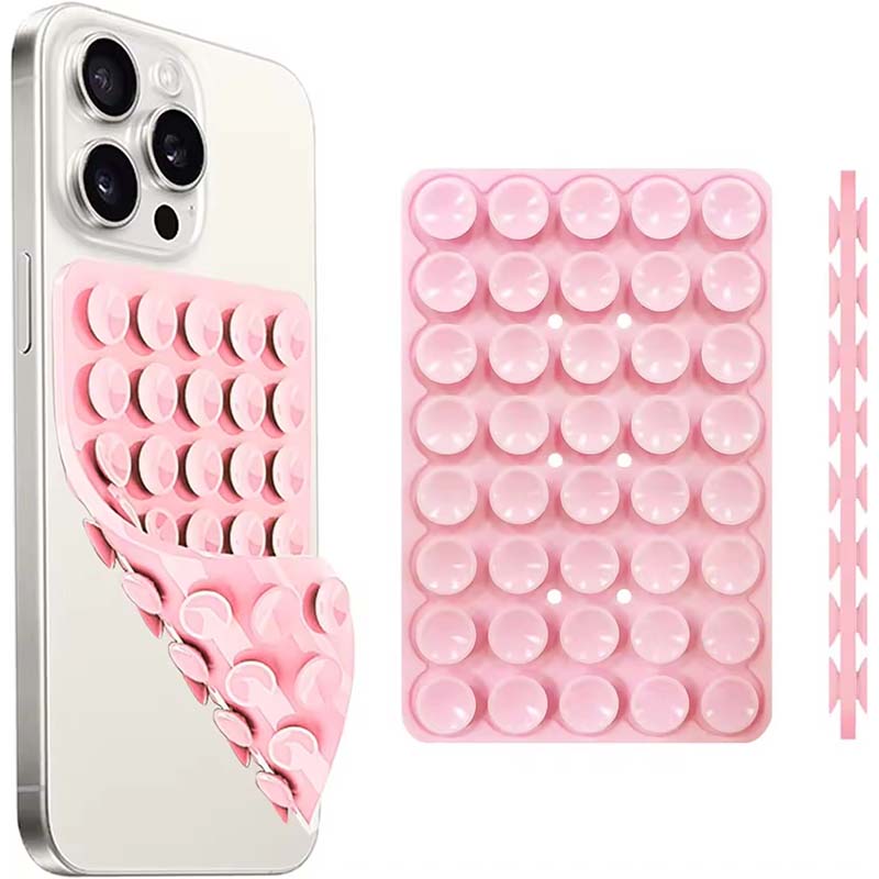 Phone Cases Rubber - 強力な両面グリップ付きシリコン吸盤式スマホスタンド、ビデオ固定パッド、シリコンゴム吸盤、シリコンケース