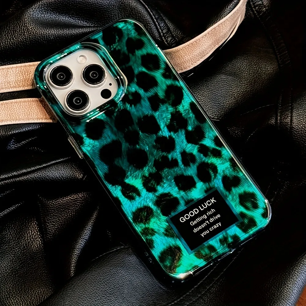 Phone Cases Durable - レトロレーザーキュートなヒョウ柄のiPhoneケース iPhone 17 15 16 14