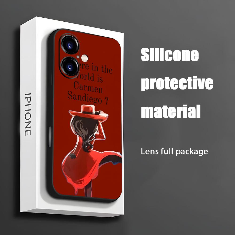 Phone Cases Durable - ホットなカルメン・サンディエゴの漫画風iPhoneケース iPhone 16 15 14 13