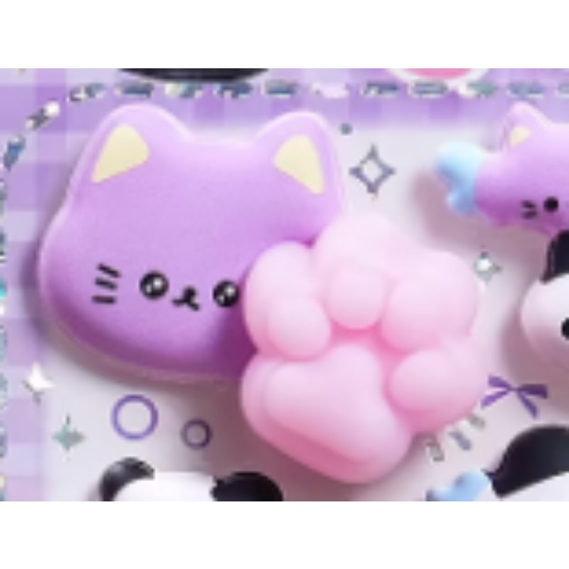 Phone Cases Rubber - かわいい3Dパンダ漫画ストレス解消ラバーステッカー、デコレーションステッカー、子供向けスマホケースステッカー、楽しいクラシックなおもちゃステッカー