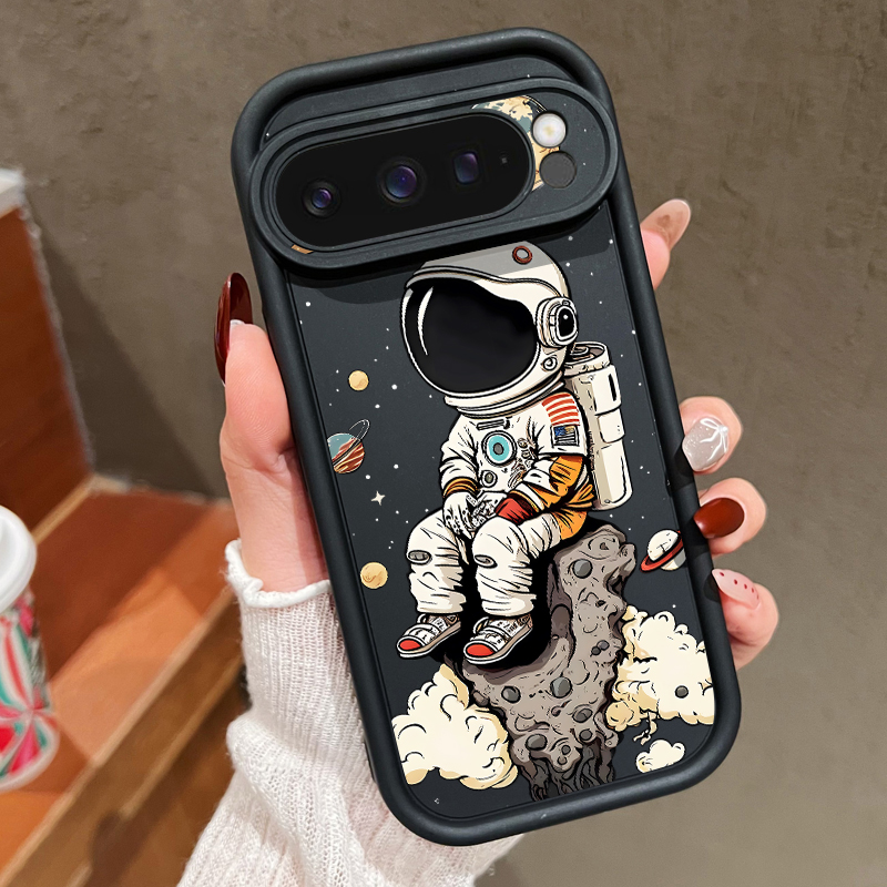 Phone Cases Google Pixel 10 Pro - 漫画風宇宙飛行士プリントTPUスマホケース Google Pixel 10 8 7