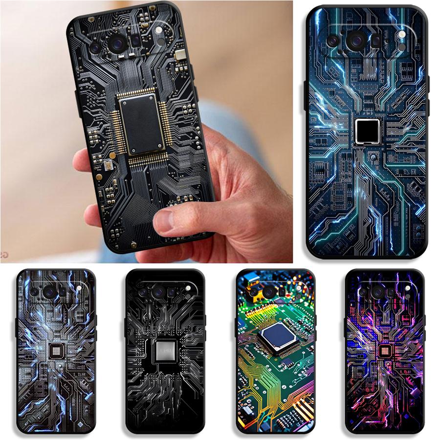 Phone Cases Google Pixel 10 Pro - レトロな回路基板デザインのスマホケース Google Pixel 10A 9a 6a