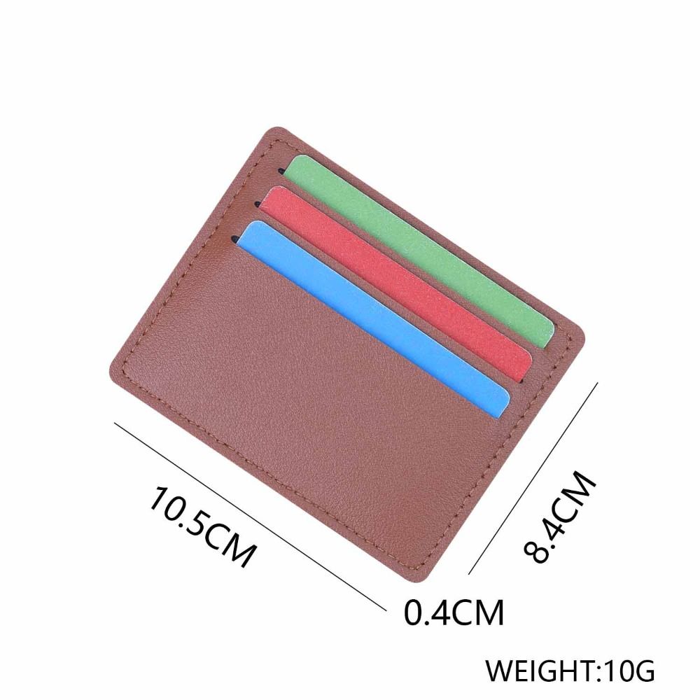 新しい PU レザー PU カードホルダー 5 色複数のカー - Slim Card Slot Case のレビューと価格