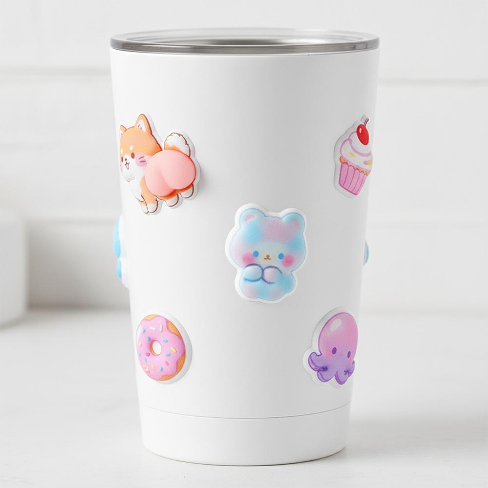 かわいい3Dパンダ漫画ストレス解消ラバーステッカー、子供向け - Phone Cases Rubber のレビューと価格