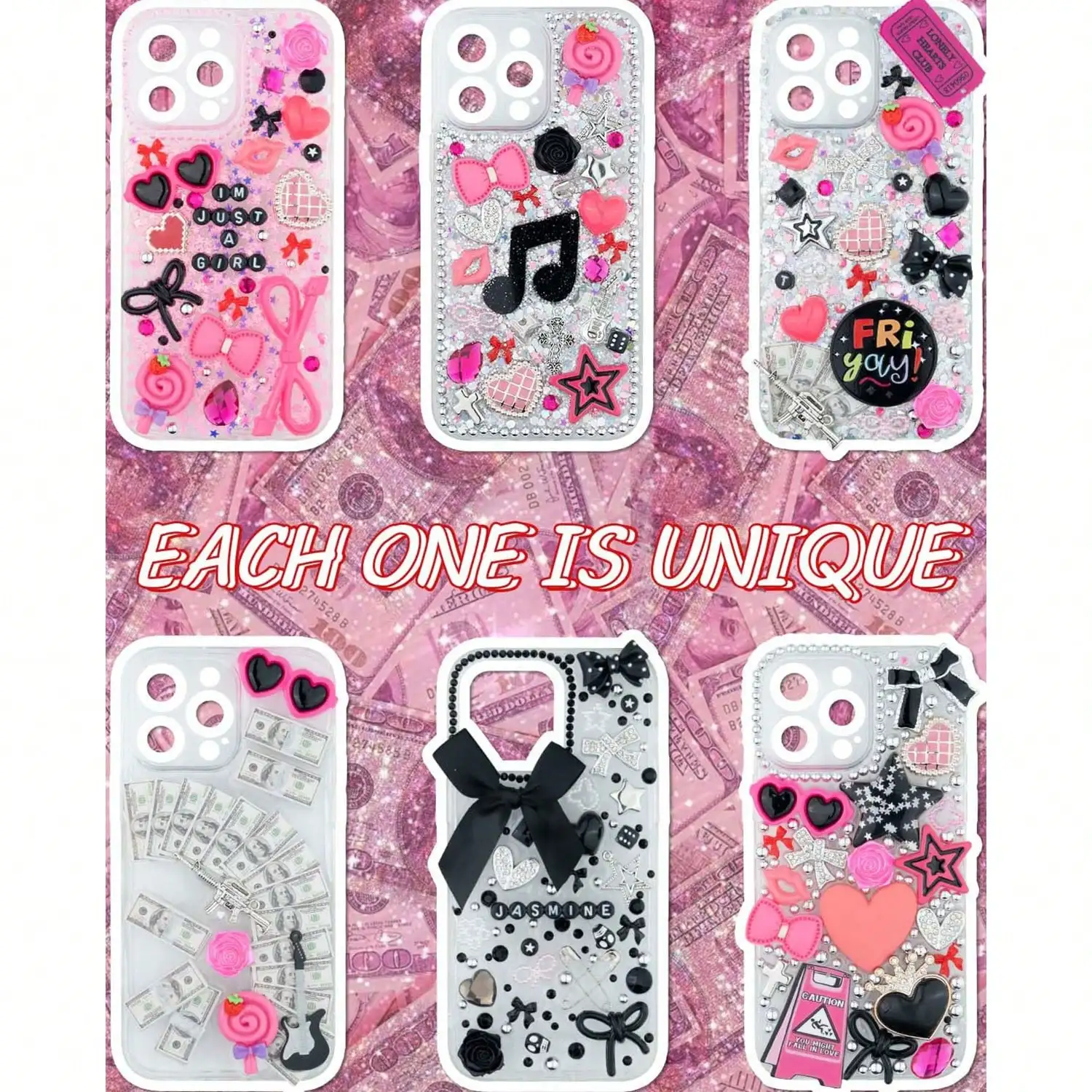 1050個入り ジャンクフォンケースチャームキット、ケースカ - Phone Cases Junk のレビューと価格