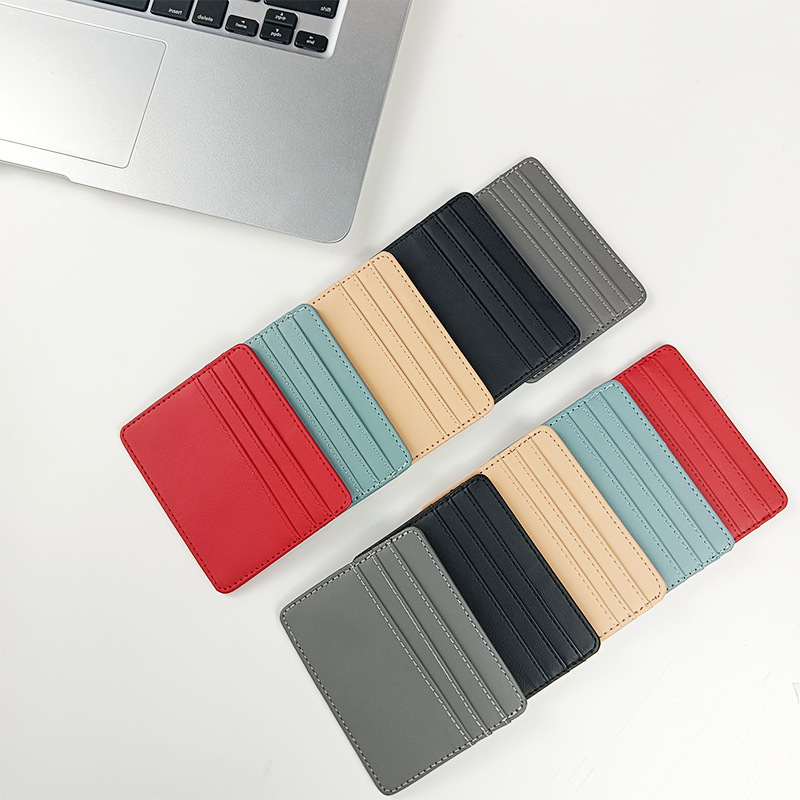 1pc puレザーidカードホルダーキャンディーカラーの銀行 - Slim Card Slot Case のレビューと価格