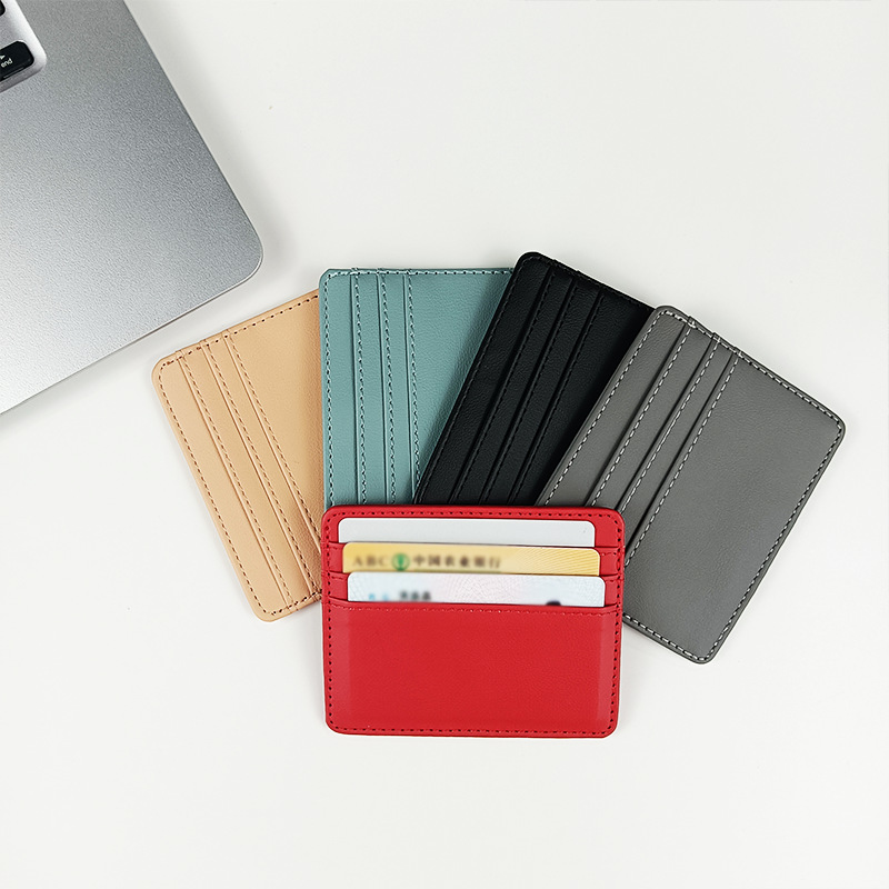 1pc puレザーidカードホルダーキャンディーカラーの銀行 - Slim Card Slot Case のレビューと価格