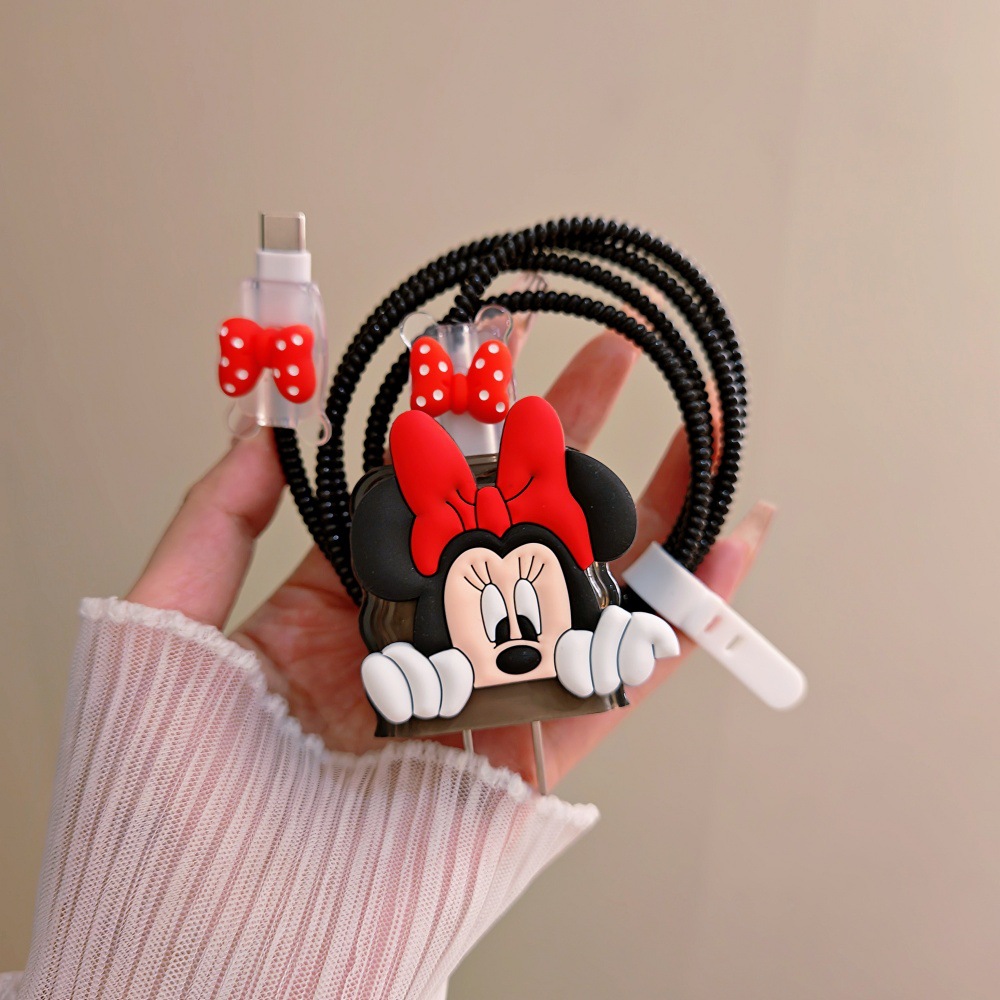 かわいいミッキーミニーのケーブルプロテクター iPhone/ - Phone Cases Rubber のレビューと価格