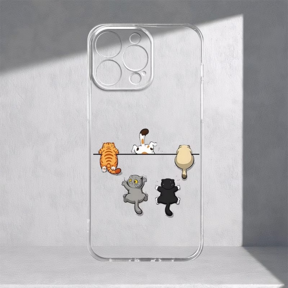 5匹のかわいい猫柄のスマホケース iPhone 11 12  - Phone Cases Cute のレビューと価格