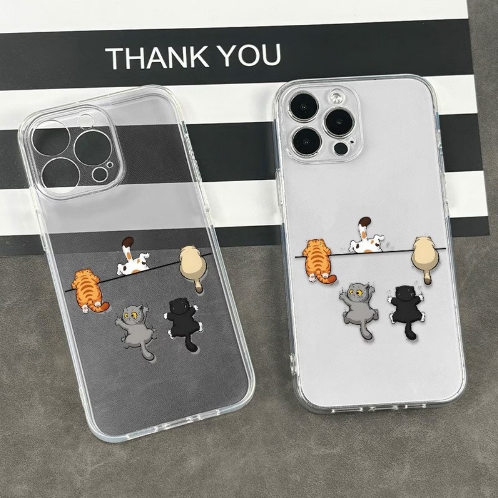 5匹のかわいい猫柄のスマホケース iPhone 11 12  - Phone Cases Cute のレビューと価格
