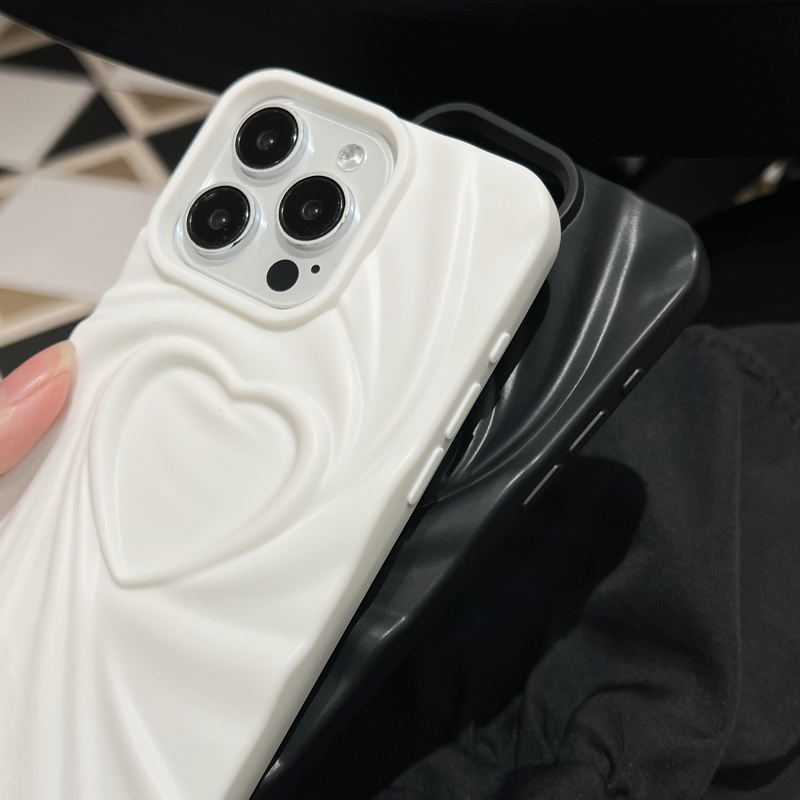 ファッション折りたたみしわ3Dラブハート型スマホケース iP - Phone Cases Dior のレビューと価格