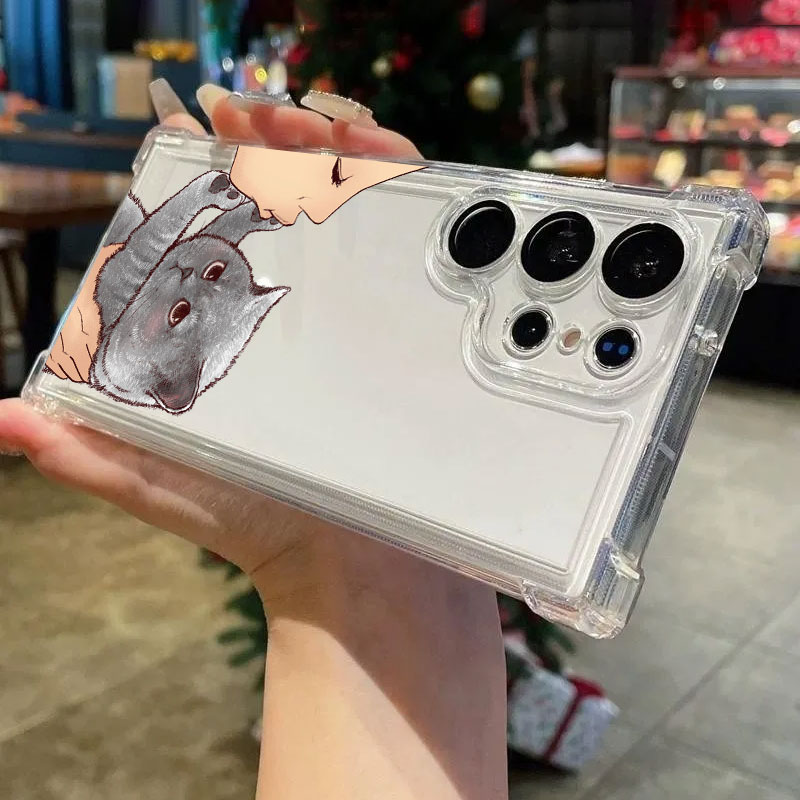 キスキャットキュートクリアフォンケース サムスンギャラクシー - Phone Cases For Samsung S22 のレビューと価格