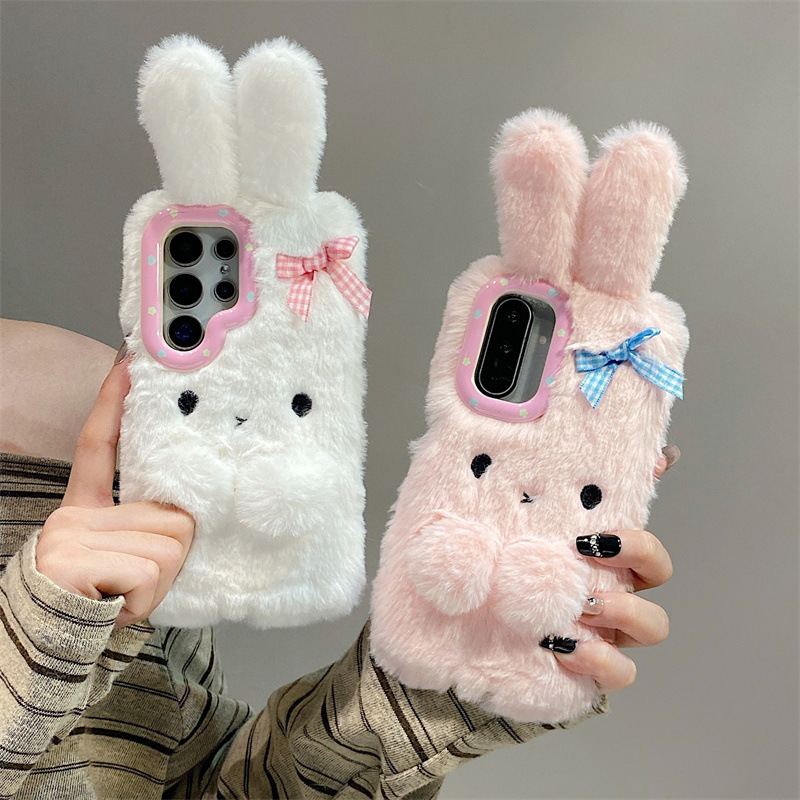 コレン 3D カートゥーン リボン付きうさぎ耳 暖かい毛皮の - Phone Cases For Samsung のレビューと価格