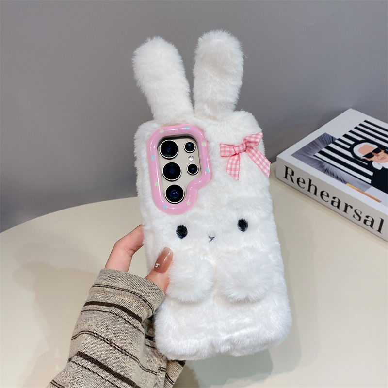 コレン 3D カートゥーン リボン付きうさぎ耳 暖かい毛皮の - Phone Cases For Samsung のレビューと価格