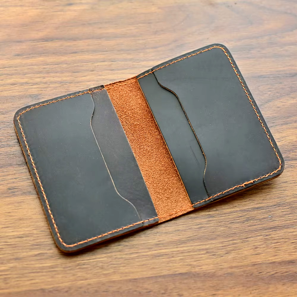 スリムな本革カードホルダー,男性用クレジットカードホルダー, - Slim Card Slot Case のレビューと価格