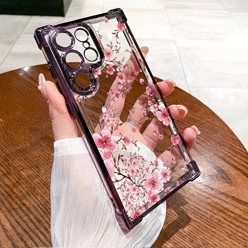 桜の花柄電気メッキ四隅耐衝撃スマホケース Samsung G - Samsung Galaxy S25 のレビューと価格