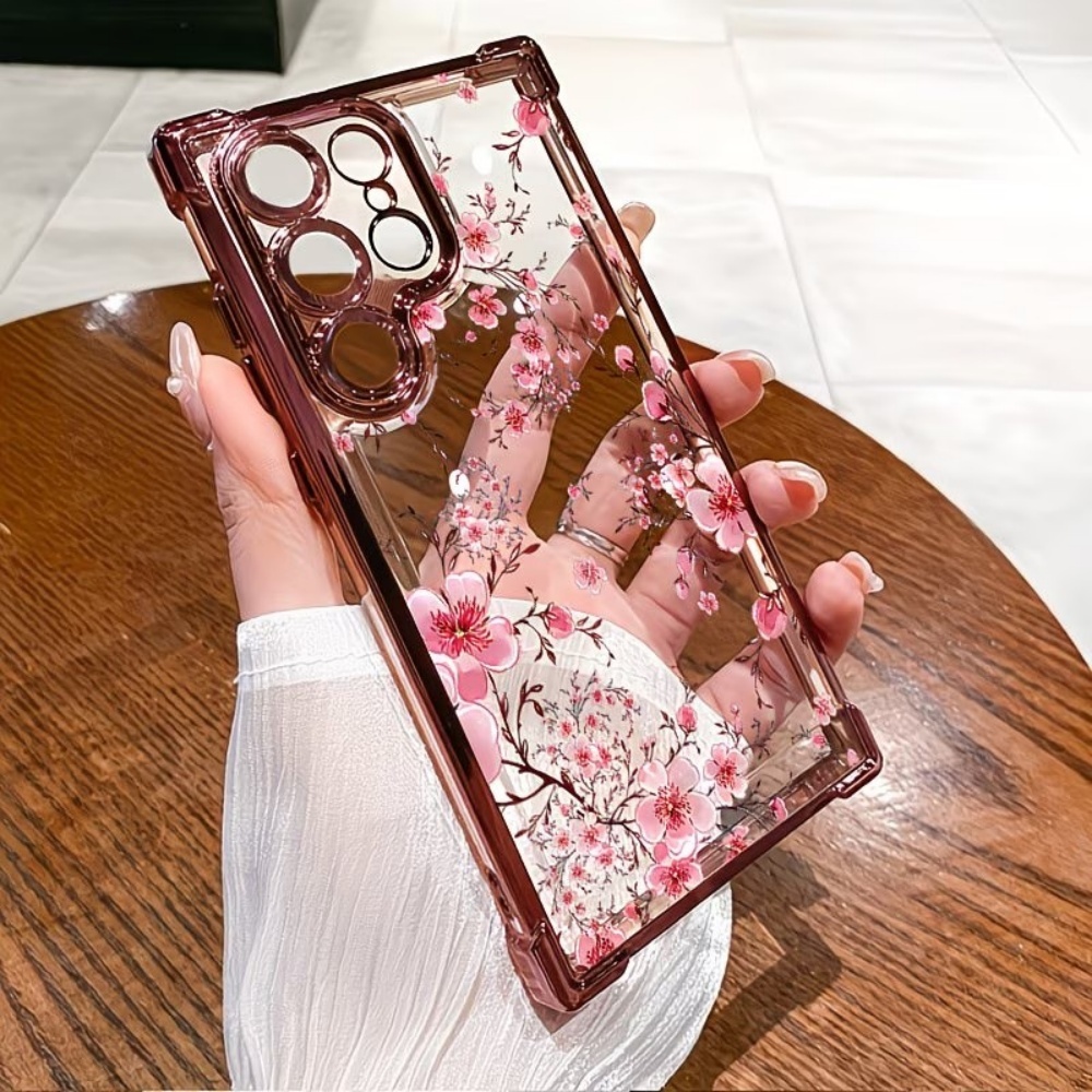 桜の花柄電気メッキ四隅耐衝撃スマホケース Samsung G - Samsung Galaxy S25 のレビューと価格