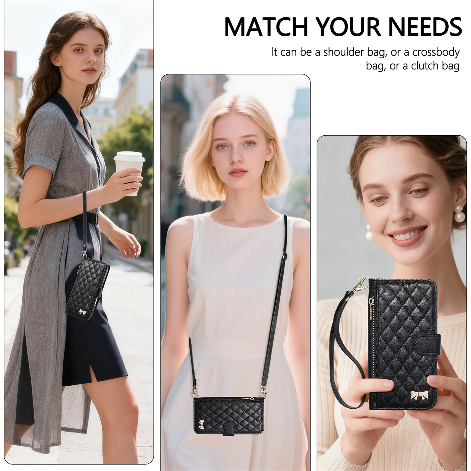 PUレザー製ジッパー付きクロスボディフリップウォレットカード - Phone Cases With Wallet のレビューと価格