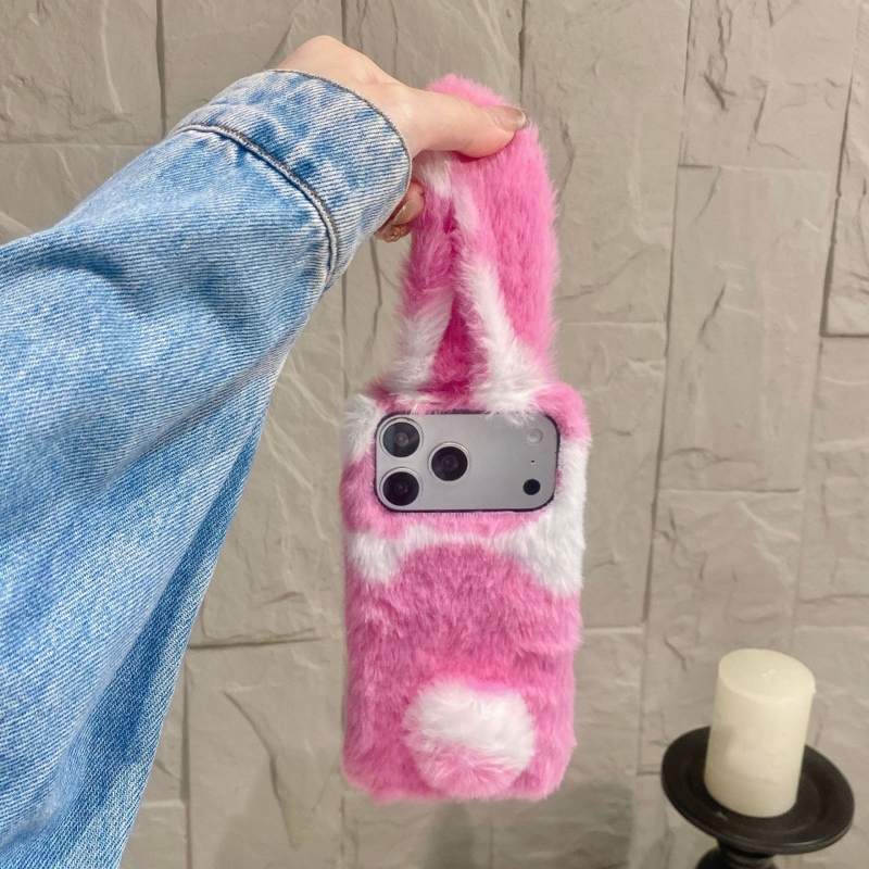 可愛いウサギデザインのふわふわスマホケース iPhone 1 - Phone Cases Cute のレビューと価格
