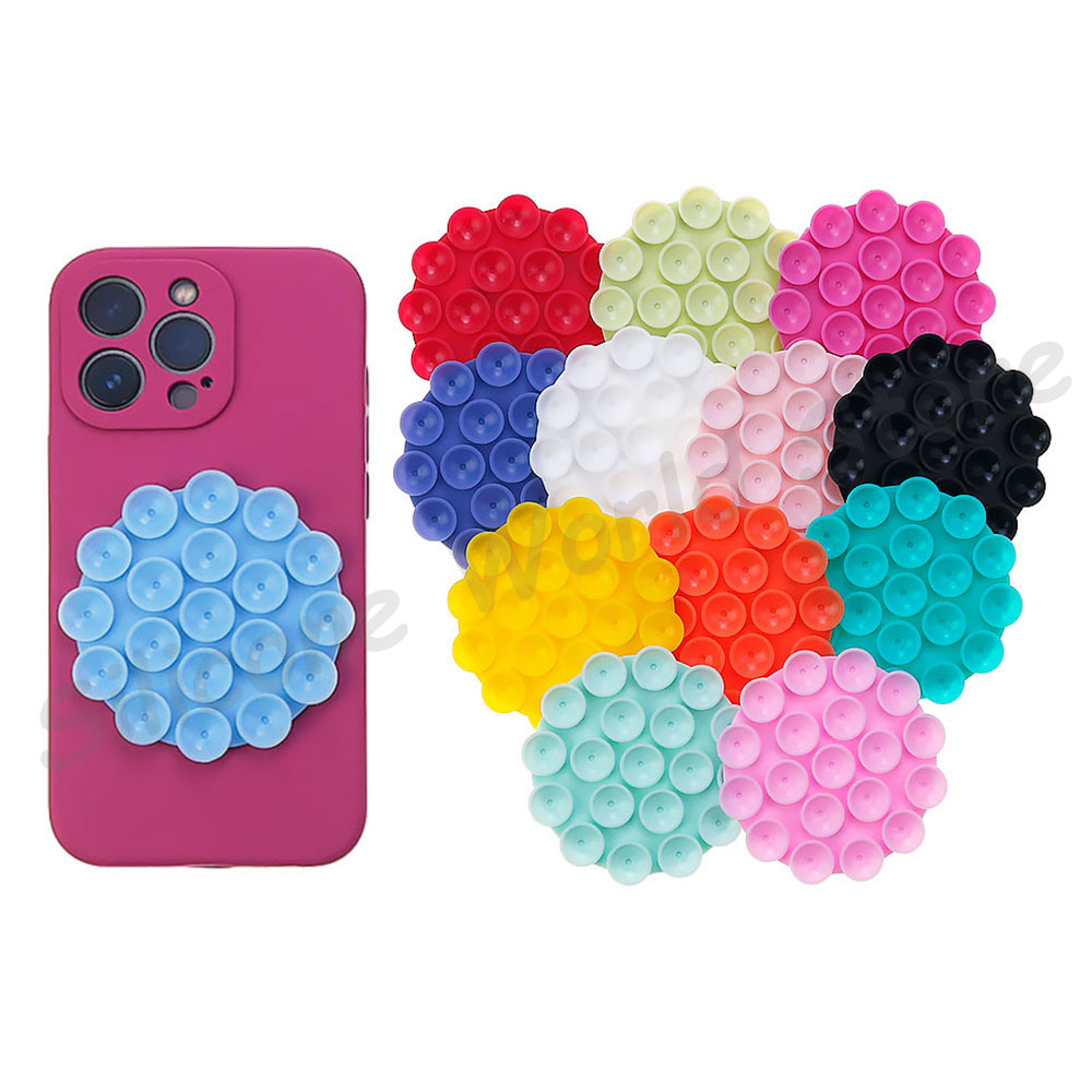 シリコーンワールドラウンドシリコーン吸盤携帯電話固定ブラケッ - Phone Cases Rubber のレビューと価格