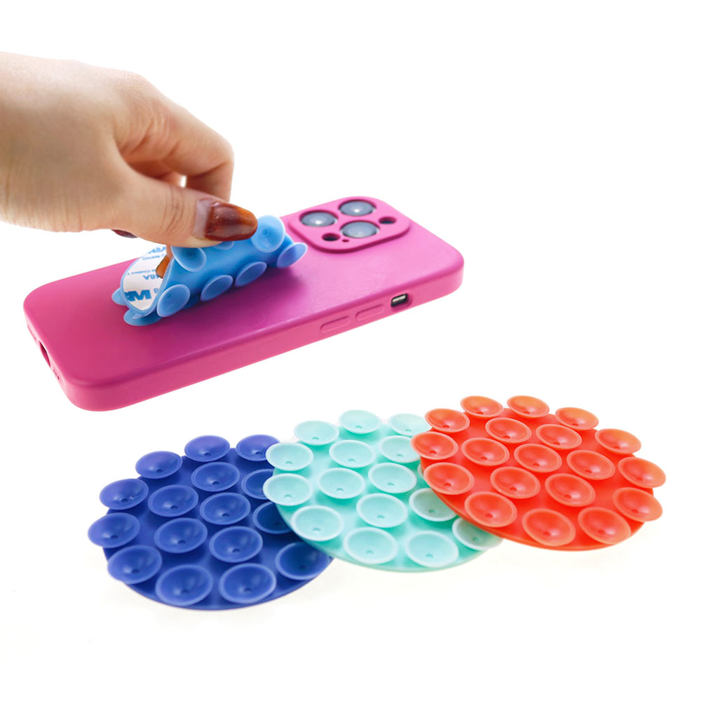 シリコーンワールドラウンドシリコーン吸盤携帯電話固定ブラケッ - Phone Cases Rubber のレビューと価格