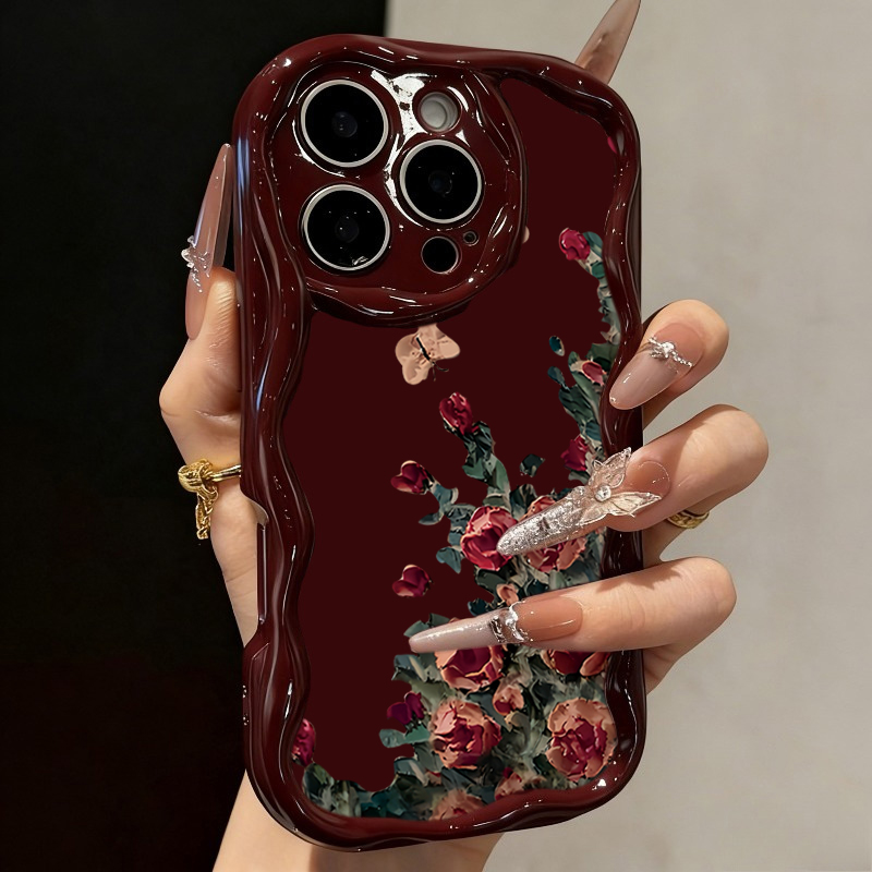 レトロな油絵風花柄スマホケース iPhone 17 16 1 - Phone Cases Expensive のレビューと価格