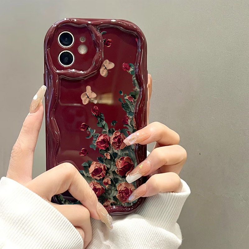 レトロな油絵風花柄スマホケース iPhone 17 16 1 - Phone Cases Expensive のレビューと価格